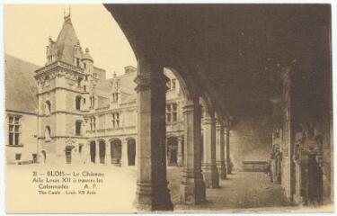 1 vue  - Le château, aile Louis XII à travers les colonnades. (ouvre la visionneuse)