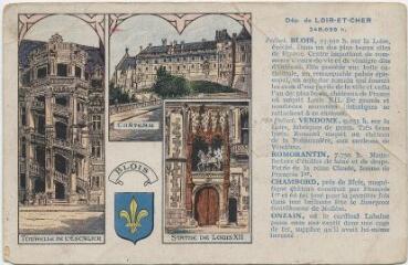1 vue  - Blois.- Château, tourelle de l\'escalier, statue de Louis XII. (ouvre la visionneuse)