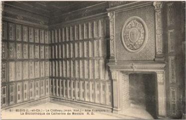 1 vue  - Le château.- Aile François 1er , la bibliothèque de Catherine de Médicis. (ouvre la visionneuse)
