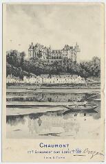 1 vue  - Le château et la Loire (dessin) (ouvre la visionneuse)