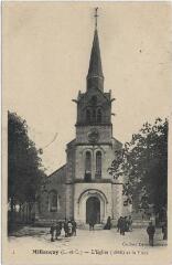 1 vue  - L\'église (1888) et la place. (ouvre la visionneuse)