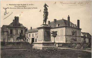 1 vue  - Place St-Denis.- Square et monument élevé aux morts pour la patrie. (ouvre la visionneuse)