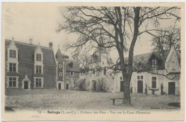 1 vue Château des pins, vue sur la cour d'honneur.