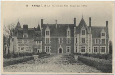 1 vue  - Château des Pins, façade sur le parc. (ouvre la visionneuse)