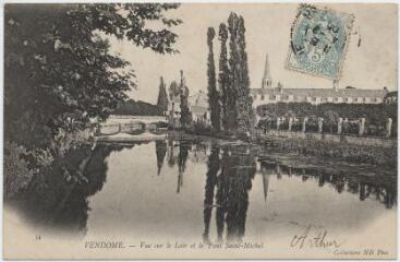 1 vue  - Vue sur le Loir et le pont Saint-Michel. (ouvre la visionneuse)