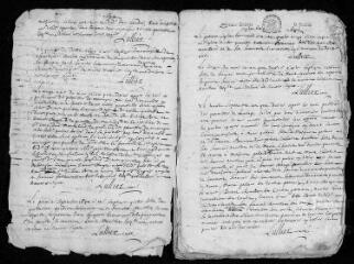 38 vues  - Registre paroissial. Baptêmes, mariages, sépultures (1680-juin 1688) (ouvre la visionneuse)