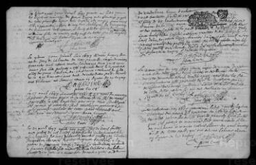 11 vues  - Registre paroissial. Baptêmes, mariages, sépultures (janvier-novembre 1697) (ouvre la visionneuse)