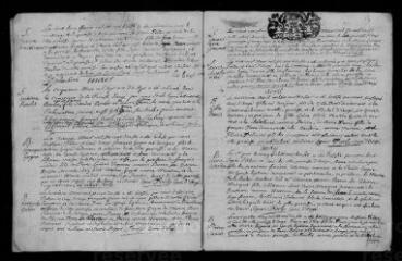 11 vues  - Registre paroissial. Baptêmes, mariages, sépultures (1717-avril 1718) (ouvre la visionneuse)