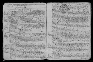 11 vues  - Registre paroissial. Baptêmes, mariages, sépultures (juillet-novembre 1733) (ouvre la visionneuse)