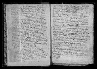 193 vues  - Registre paroissial. Baptêmes, mariages, sépultures (1688-1748, lacune de 1701 à 1732). (ouvre la visionneuse)