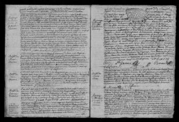 103 vues  - Registre paroissial. Baptêmes, mariages, sépultures (février 1733-décembre 1742) (ouvre la visionneuse)