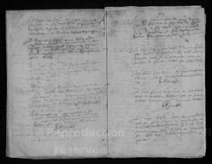 129 vues  - Registre paroissial. Mariages (1604-juin 1657) ; sépultures (1604-septembre 1657) (ouvre la visionneuse)