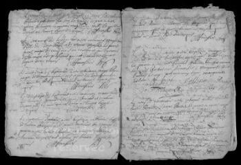 10 vues  - Registre paroissial. Baptêmes, mariages, sépultures (1691-février 1692) (ouvre la visionneuse)