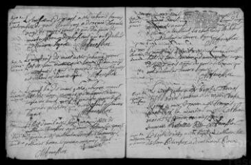 10 vues  - Registre paroissial. Baptêmes, mariages, sépultures (1700-janvier 1701) (ouvre la visionneuse)
