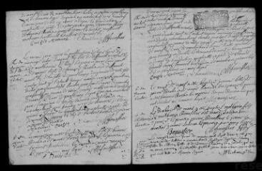 11 vues  - Registre paroissial. Baptêmes, mariages, sépultures (1702) ; mariages, sépultures (janvier 1703) (ouvre la visionneuse)