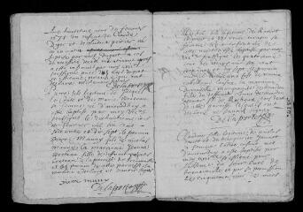 12 vues  - Registre paroissial. Baptêmes, sépultures (1677-octobre 1682) (ouvre la visionneuse)