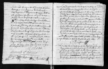 307 vues  - Registre paroissial. Baptêmes, mariages, sépultures (1667-août 1680) (ouvre la visionneuse)