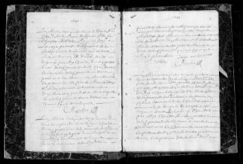238 vues  - Registre paroissial. Baptêmes, mariages, sépultures (août 1680-1699) (ouvre la visionneuse)