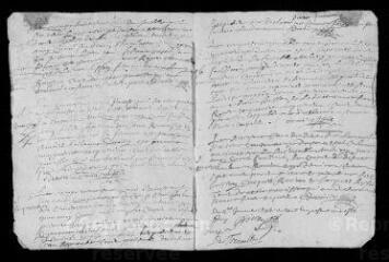 7 vues  - Registre paroissial. Baptêmes, sépultures (mai-décembre 1692) (ouvre la visionneuse)