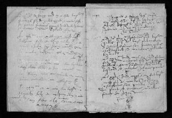 24 vues  - Registre paroissial. Baptêmes (1595-janvier 1602) (ouvre la visionneuse)