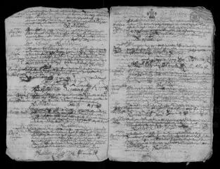 56 vues  - Registre paroissial. Baptêmes, mariages, sépultures (1677-1683) (ouvre la visionneuse)