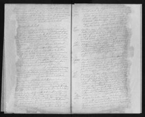 10 vues  - Registre paroissial. Baptêmes, mariages, sépultures (1737-novembre 1738 ; octobre-décembre 1746) (ouvre la visionneuse)