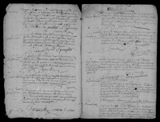 18 vues  - Registre paroissial. Baptêmes, mariages, sépultures (février 1697-décembre 1698) (ouvre la visionneuse)