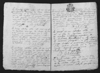 11 vues  - Registre paroissial. Baptêmes (mars-novembre 1681) ; mariages (juin-novembre 1681) (ouvre la visionneuse)
