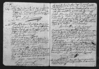 12 vues  - Registre paroissial. Baptêmes, mariages, sépultures (1704) ; sépulture (janvier 1705) (ouvre la visionneuse)