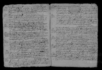 10 vues  - Registre paroissial. Baptêmes, mariages, sépultures (1733) ; baptême (janvier 1734) (ouvre la visionneuse)