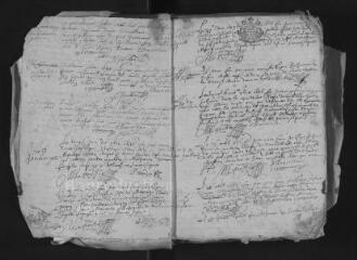 188 vues  - Registre paroissial. Baptêmes, mariages, sépultures (juillet 1686-mars 1700) (ouvre la visionneuse)