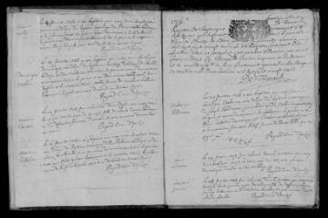 109 vues Registre paroissial. Baptêmes, mariages, sépultures (1723 - 1732)