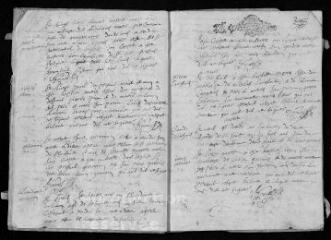 14 vues  - Registre paroissial. Baptêmes, mariages, sépultures (1692-mars 1693) (ouvre la visionneuse)