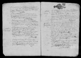 14 vues  - Registre paroissial des baptêmes, mariages, sépultures (mars 1697-déc. 1698) (ouvre la visionneuse)