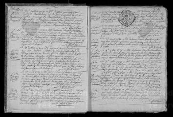 211 vues  - Registre paroissial. Baptêmes, mariages, sépultures (juillet 1731-1762) (ouvre la visionneuse)