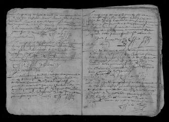 70 vues  - Registre paroissial. Baptêmes (décembre 1640-août 1658) ; mariages (février 1641-octobre 1658) (ouvre la visionneuse)