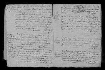9 vues  - Registre paroissial. Baptêmes, mariages, sépultures (janvier-novembre 1724) (ouvre la visionneuse)