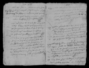 7 vues  - Registre paroissial. Baptêmes (février 1608-février 1610) (ouvre la visionneuse)