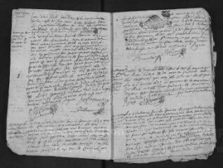 19 vues  - Registre paroissial. Baptêmes, mariages, sépultures (1697), Baptêmes (janvier 1698) (ouvre la visionneuse)