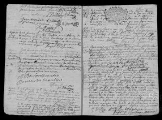 15 vues  - Registre paroissial. Baptêmes, mariages, sépultures (1715-janvier 1716) (ouvre la visionneuse)