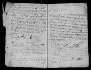 116 vues  - Registre paroissial. Baptêmes, mariages, sépultures (février 1672-juin 1683) (ouvre la visionneuse)