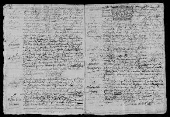 13 vues  - Registre paroissial. Baptêmes, mariages, sépultures (février 1722-octobre 1723 (ouvre la visionneuse)