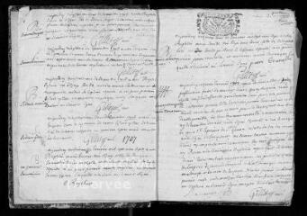 190 vues  - Registre paroissial. Baptêmes, mariages, sépultures (novembre 1706-mars 1723) (ouvre la visionneuse)