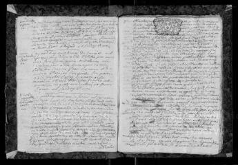 101 vues  - Registre paroissial. Baptêmes, mariages, sépultures (1722-juin 1733) (ouvre la visionneuse)