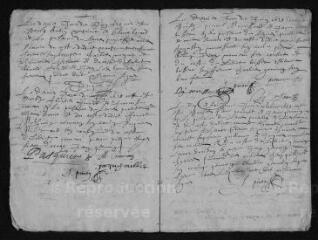 17 vues  - Registre paroissial. Mariages (1658-août 1665) (ouvre la visionneuse)