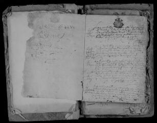 258 vues  - Registre paroissial. Baptêmes, mariages, sépultures (avril 1684-juin 1700) (ouvre la visionneuse)