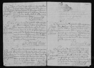 11 vues  - Registre paroissial. Baptêmes, mariages, sépultures (avril 1698-novembre 1699) (ouvre la visionneuse)