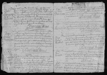 8 vues  - Registre paroissial. Baptêmes, mariages, sépultures (novembre 1699-septembre 1700) (ouvre la visionneuse)