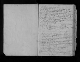 148 vues  - Registre paroissial. Baptêmes, mariages, sépultures (1669-mai 1682) (ouvre la visionneuse)