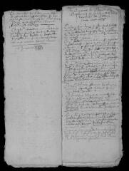 15 vues  - Registre paroissial. Baptêmes (janvier 1615-février 1632) ; sépultures (février 1643-février 1646) (ouvre la visionneuse)